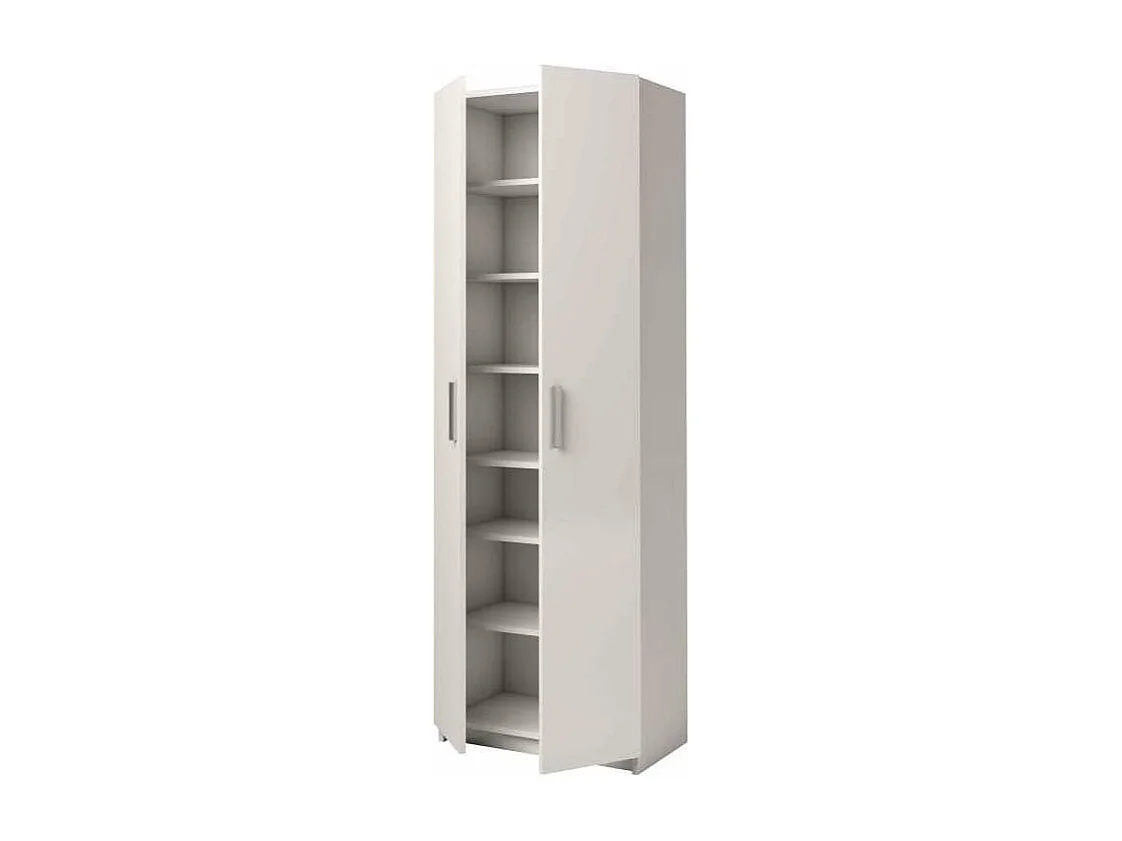 Armario multiestantes dos puertas Urano en blanco. 60 cm(ancho) 180 cm(altura) 35.6 cm(fon