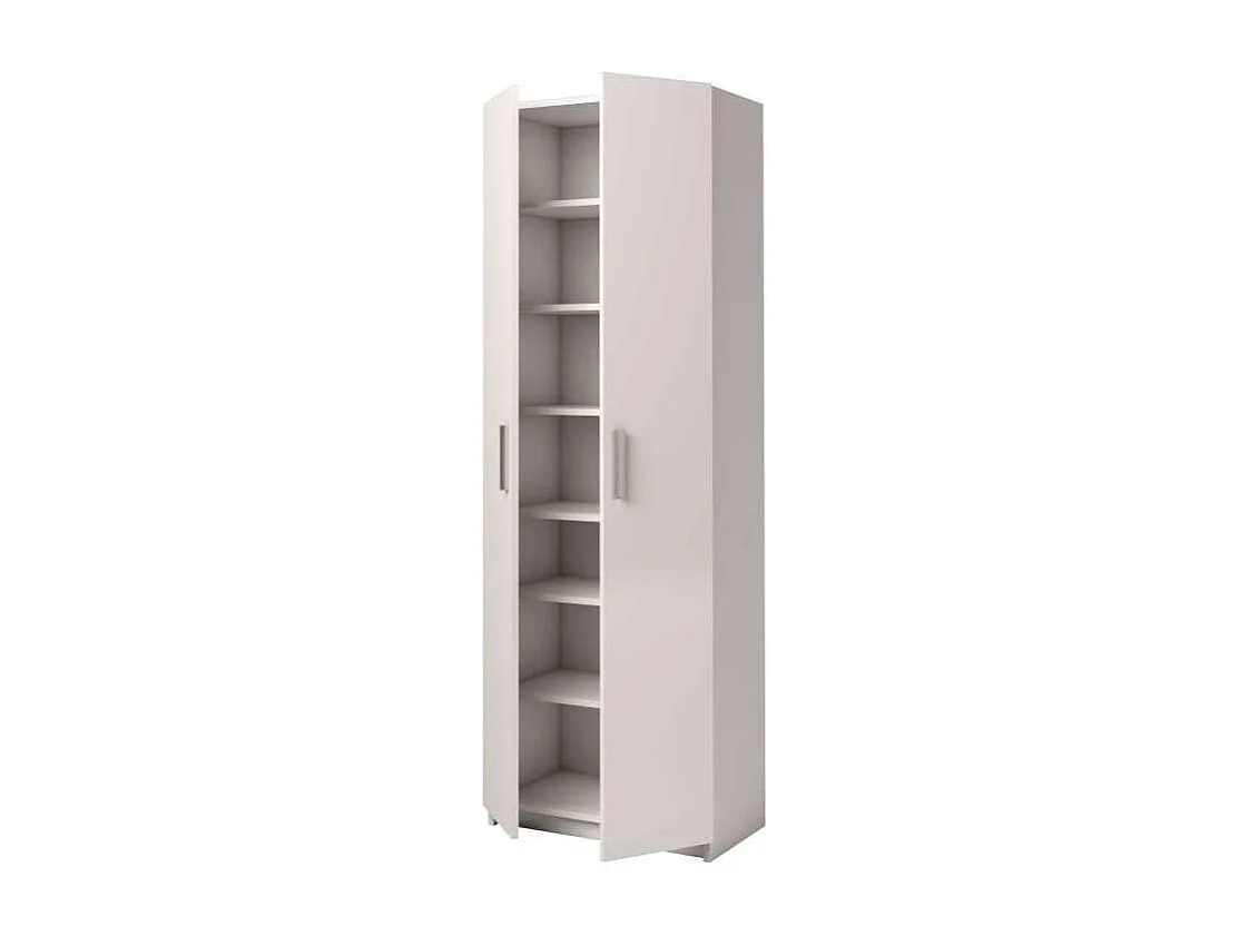 Armario multiestantes dos puertas Urano en blanco. 60 cm(ancho) 180 cm(altura) 35.6 cm(fon