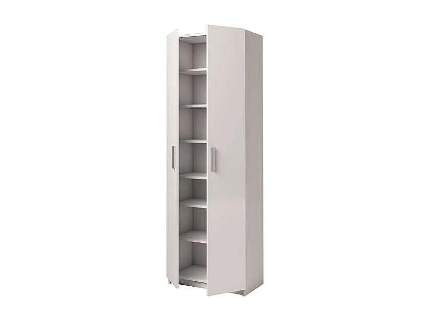 Armario multiestantes dos puertas Urano en blanco. 60 cm(ancho) 180 cm(altura) 35.6 cm(fon