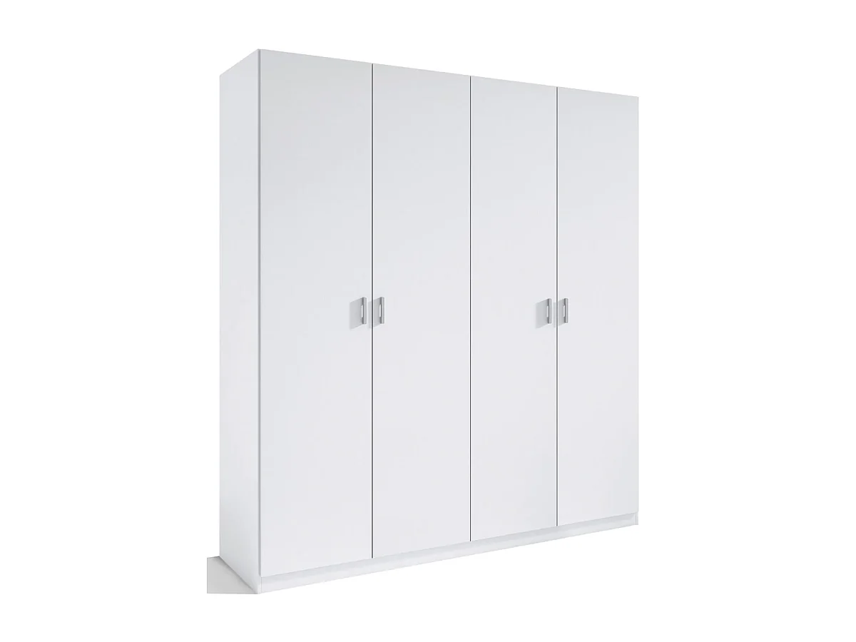 Armario 4 puertas abatibles blanco 180 cm(alto)160 cm(ancho)50 cm(fondo)