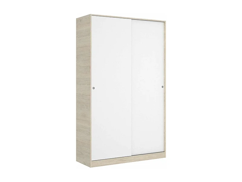 Armario puertas correderas Lupión en blanco brillo - natural. 204 cm(alto)120 cm(ancho)50