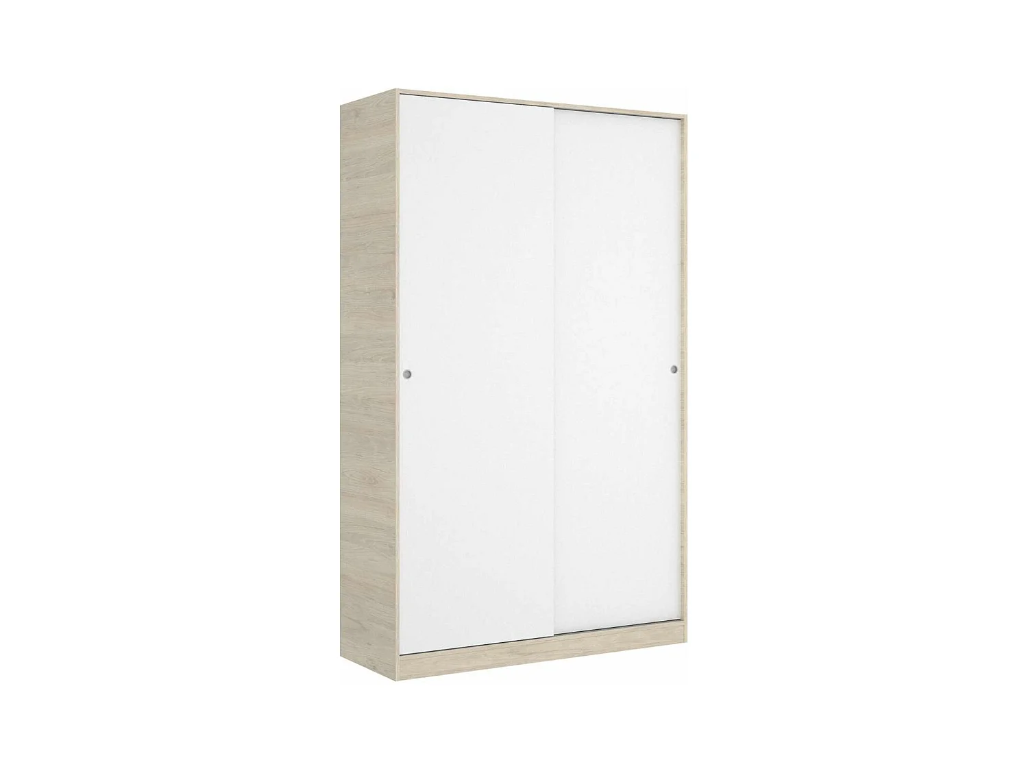 Armario puertas correderas Lupión en blanco brillo - natural. 204 cm(alto)120 cm(ancho)50