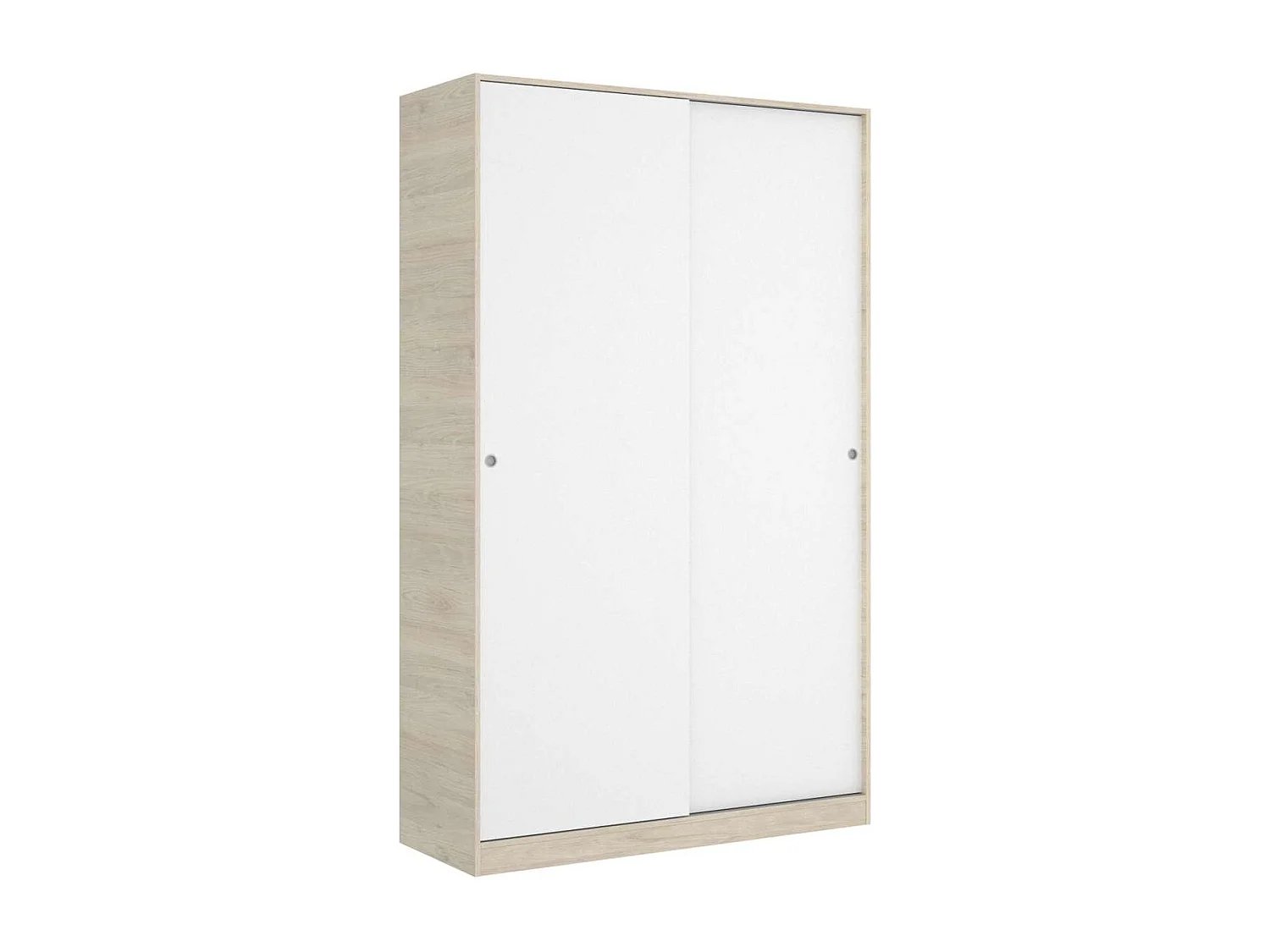 Armario puertas correderas Lupión en blanco brillo - natural. 204 cm(alto)120 cm(ancho)50