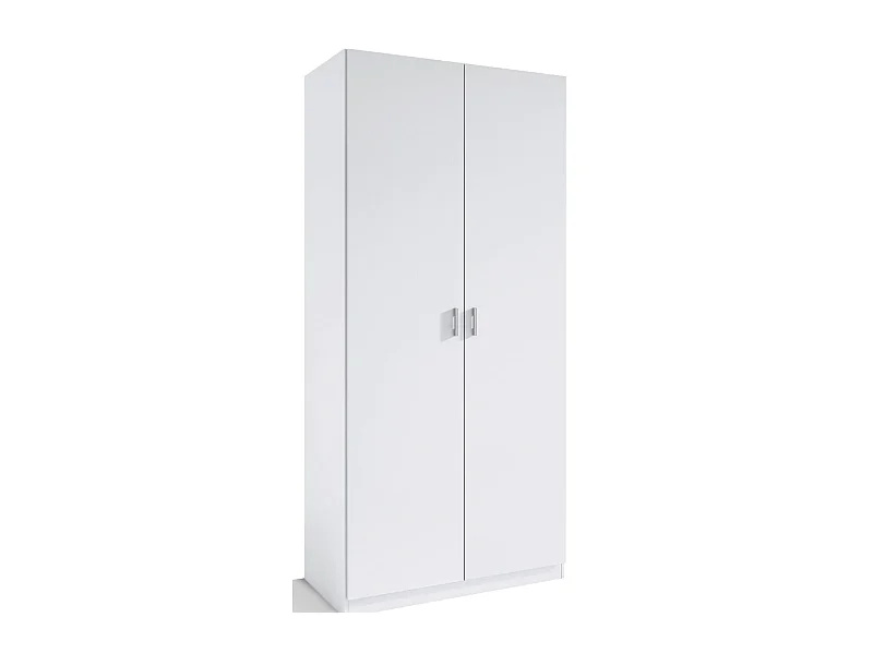 Armario 2 puertas abatibles acabado blanco 180 cm(alto)80 cm(ancho)50 cm(fondo)