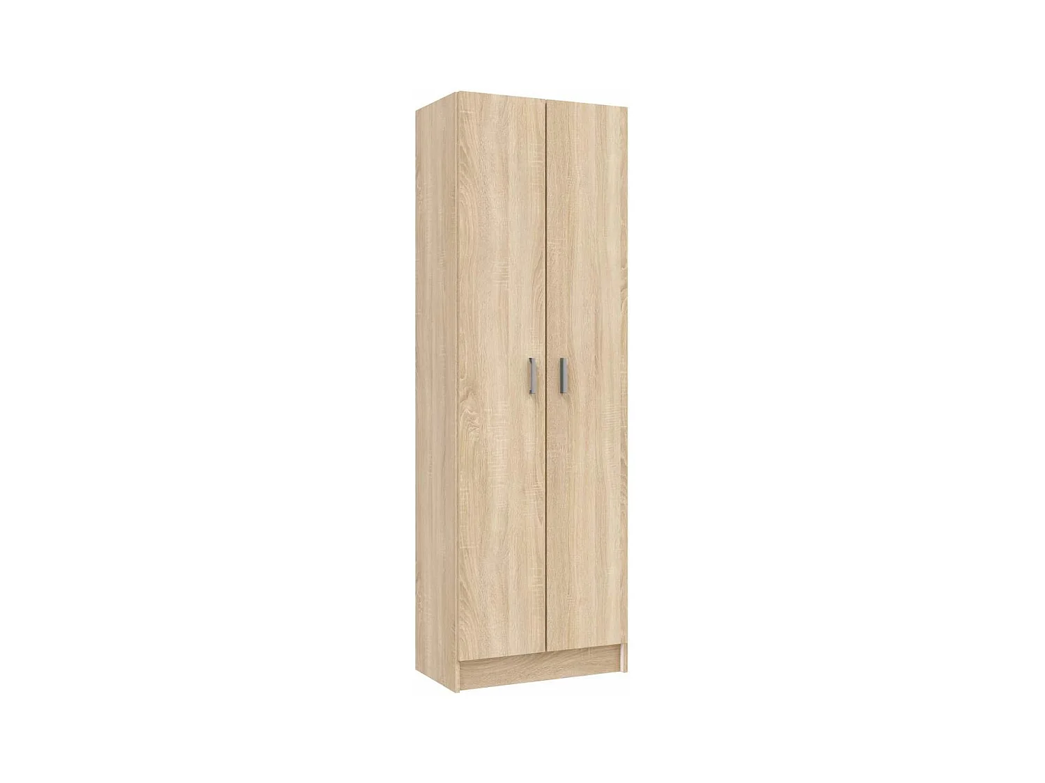 Armario zapatero Milan 2 puertas en acabado roble. 59 cm(ancho) 180 cm(altura) 37 cm(fondo