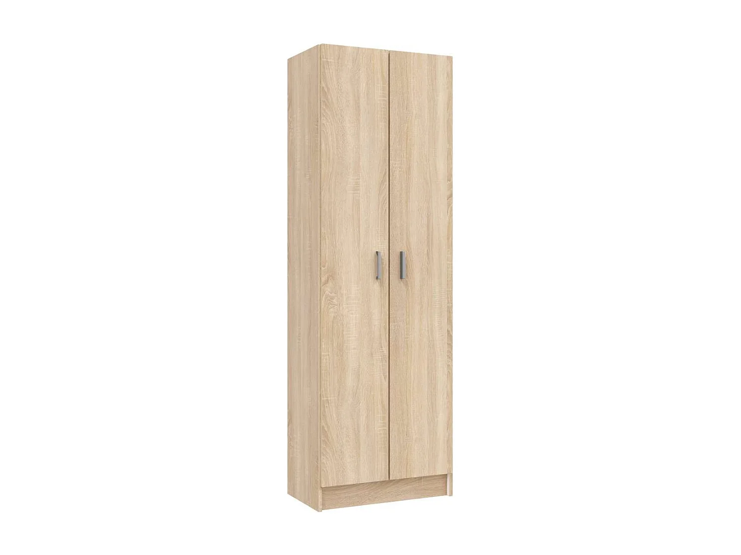 Armario zapatero Milan 2 puertas en acabado roble. 59 cm(ancho) 180 cm(altura) 37 cm(fondo