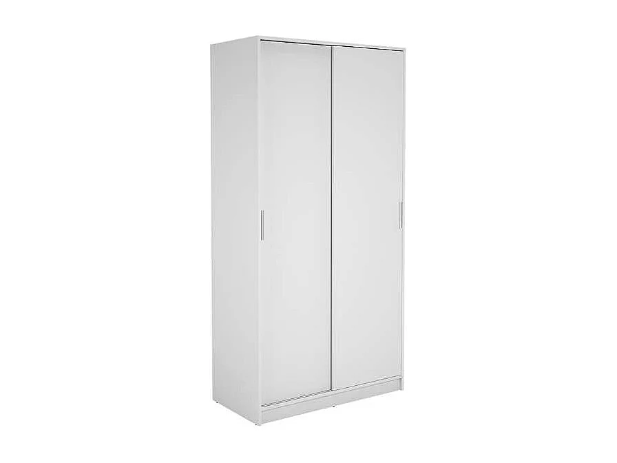 Armario 2 puertas correderas acabado blanco, 200 cm(alto)100 cm(ancho)50 cm(fondo.