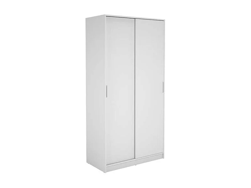 Armario 2 puertas correderas acabado blanco, 200 cm(alto)100 cm(ancho)50 cm(fondo.