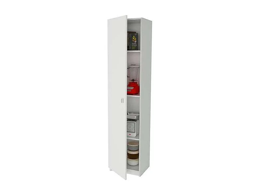 Armario multiusos 1 puerta Marbella en color blanco. 40 cm(ancho) 180 cm(altura) 35.6 cm(f