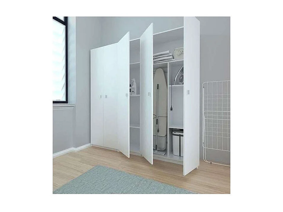 Armario multiusos dos puertas Marbella en color blanco 75 cm(ancho) 180 cm(altura) 35.6 cm