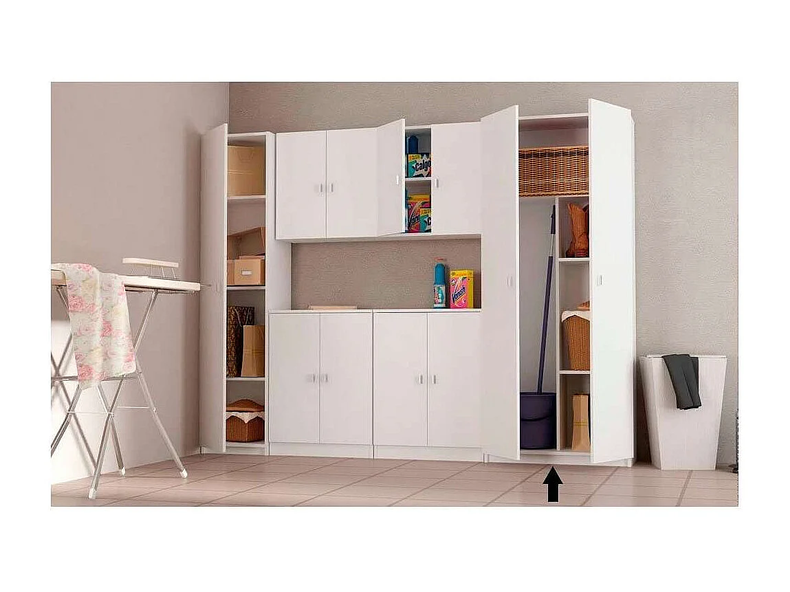 Armario multiusos dos puertas Marbella en color blanco 75 cm(ancho) 180 cm(altura) 35.6 cm