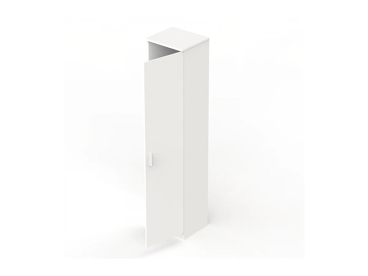 Armario multiusos Tibet acabado blanco mate, 40 cm(ancho) 180 cm(altura) 35 cm(fondo)