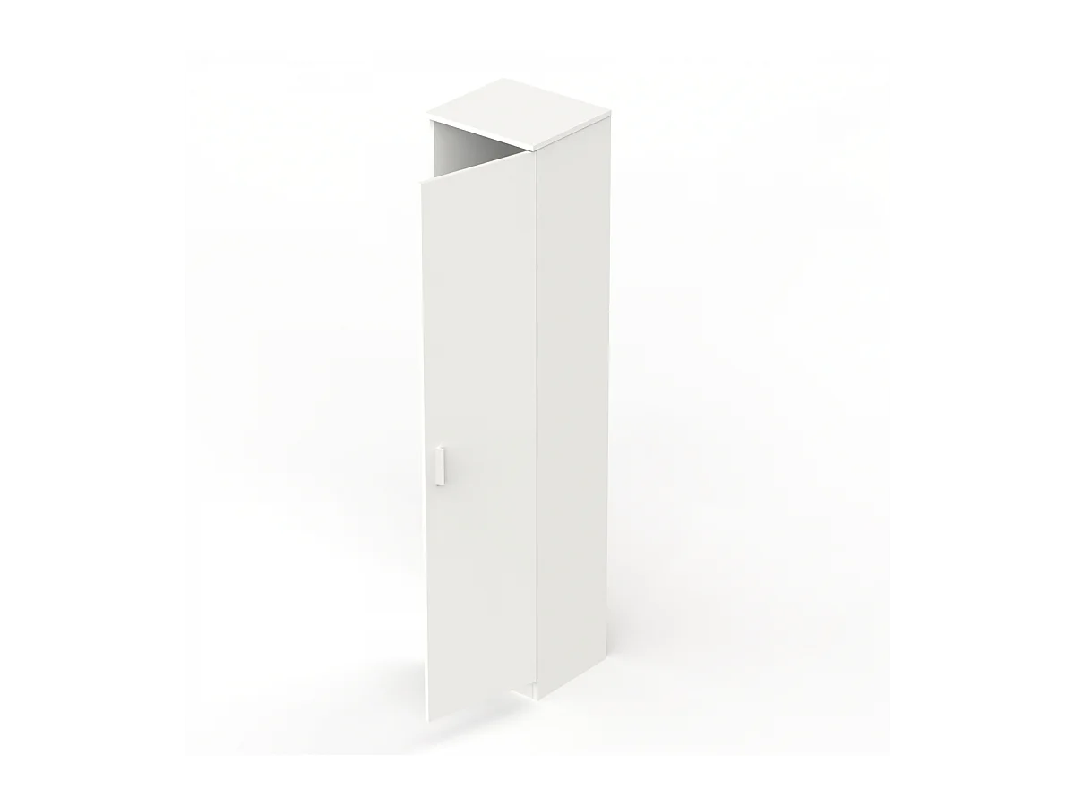 Armario multiusos Tibet acabado blanco mate, 40 cm(ancho) 180 cm(altura) 35 cm(fondo)