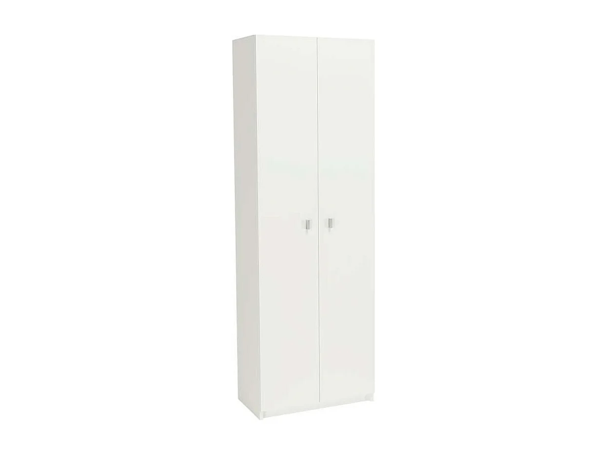Armario dos puertas en acabado color blanco 60 cm(ancho) 180 cm(altura) 35.6 cm(fondo)