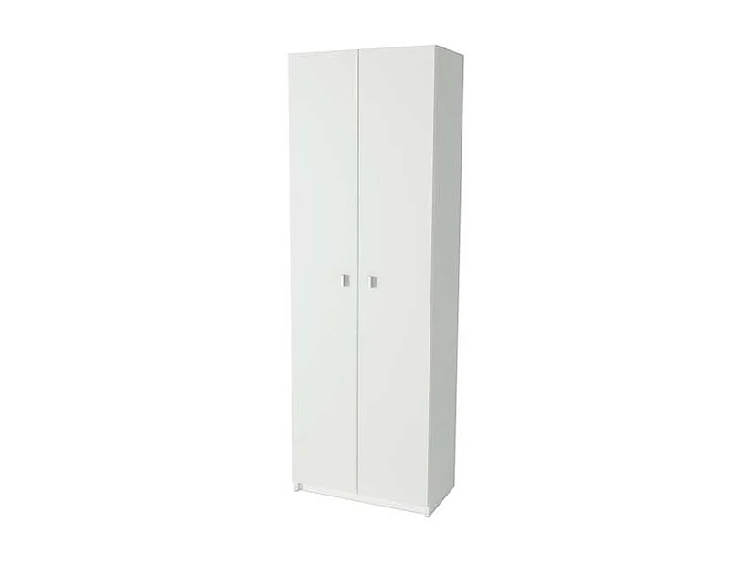 Armario dos puertas en acabado color blanco 60 cm(ancho) 180 cm(altura) 35.6 cm(fondo)