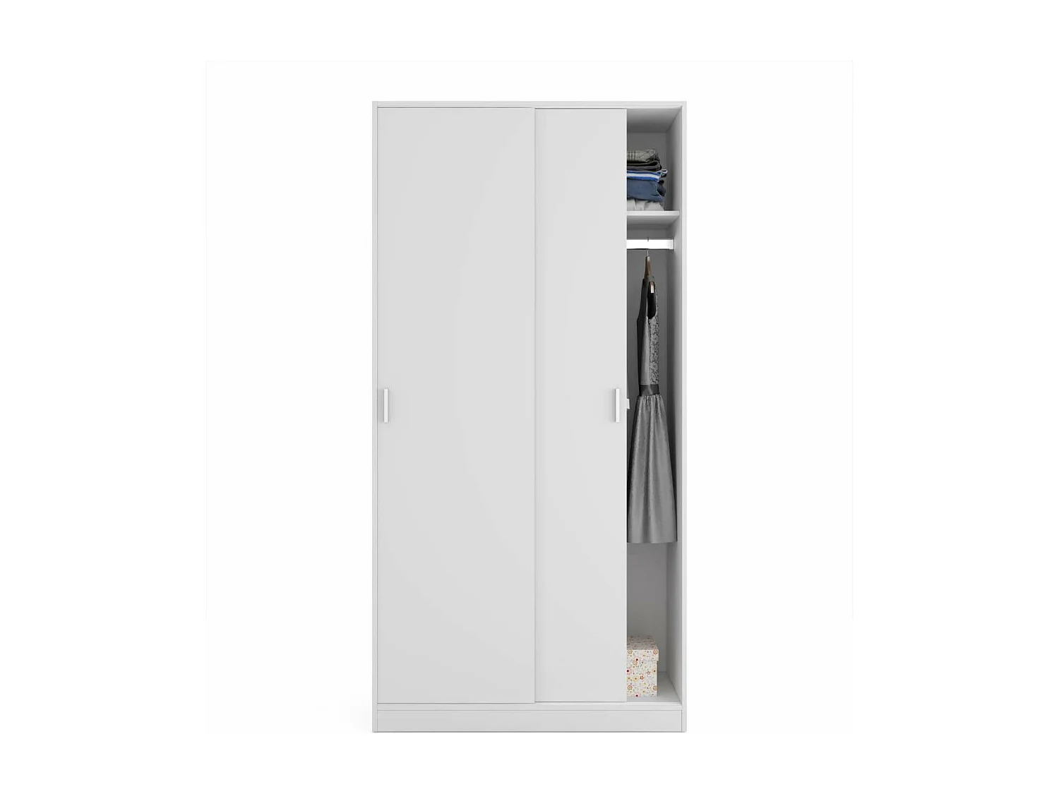 Armario ropero puertas correderas blanco. 200cm(alto). 100cm(ancho). 50cm(fondo).