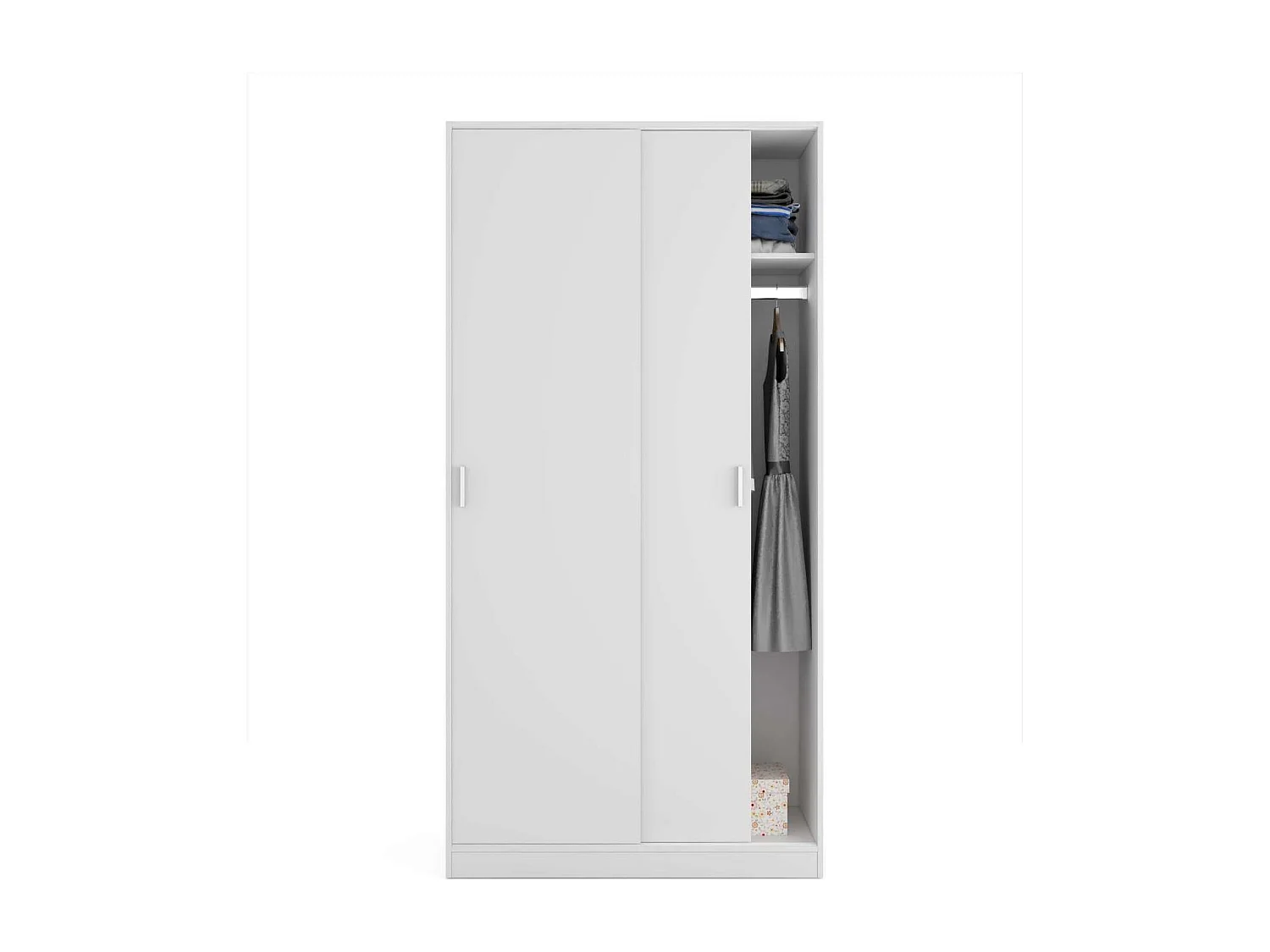 Armario ropero puertas correderas blanco. 200cm(alto). 100cm(ancho). 50cm(fondo).