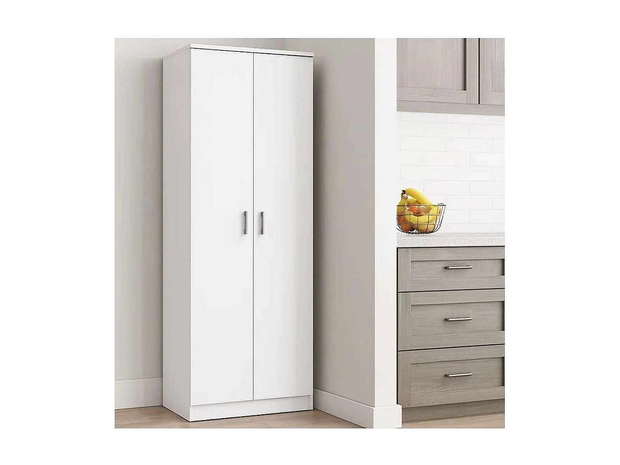 Armario multiusos Carles con dos acabado blanco,  180cm(alto) 60cm(ancho) 35cm(fondo)