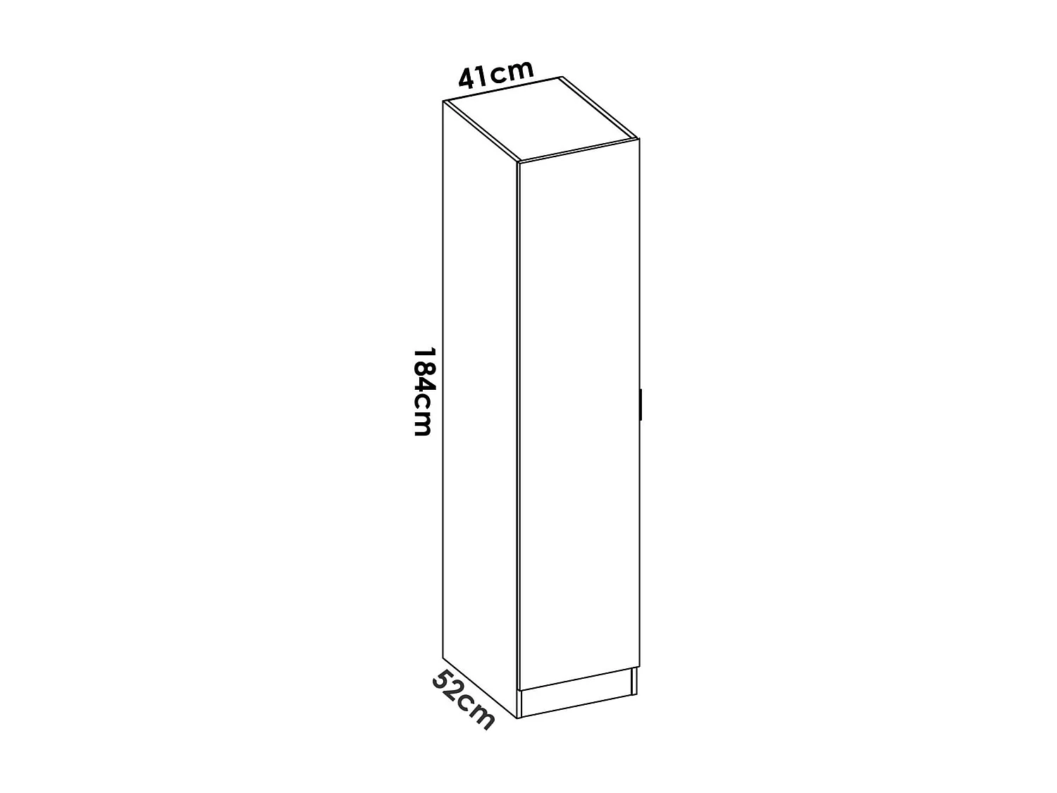 Armario ropero 1 puerta Jaen en acabado Natural 40.5 cm(ancho) 184 cm(altura) 52 cm(fondo)