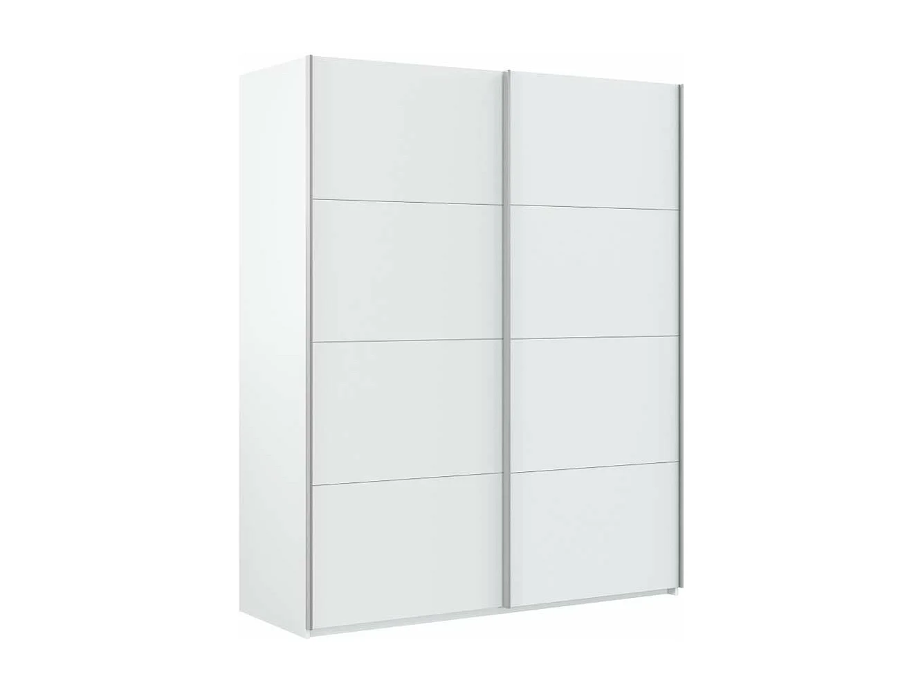 Armario ropero Cuya con dos puertas correderas acabado en blanco, 200cm(alto) 150cm(ancho)