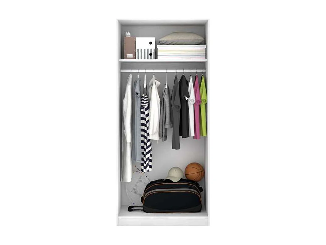 Armario ropero Sabiote con 2 puertas abatibles en blanco 184 cm(alto)81 cm(ancho)52 cm(lar