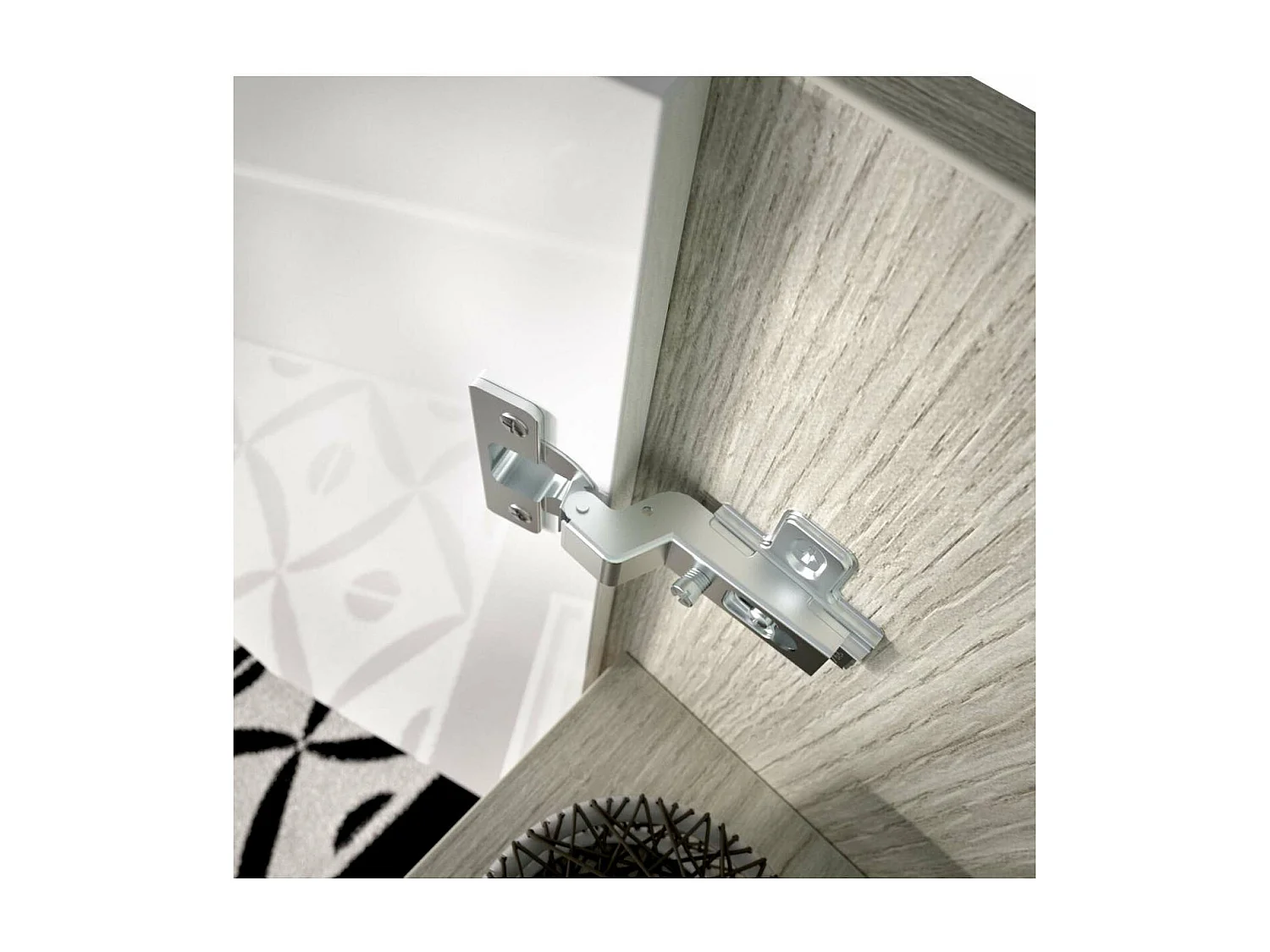 Armario bajo 2 puertas abatibles Santa Elena en acabado blanco brillo 79 cm(ancho) 96 cm(a