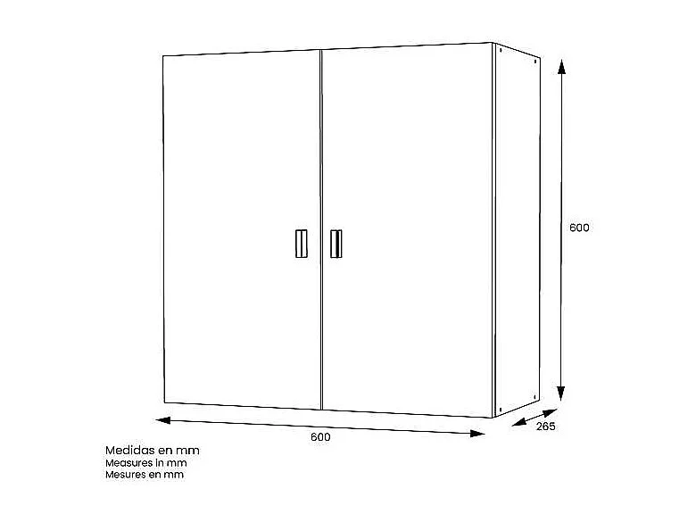 Modulo alto colgado Marbella en blanco 60 cm(ancho) 60 cm(altura) 26.5 cm(fondo)