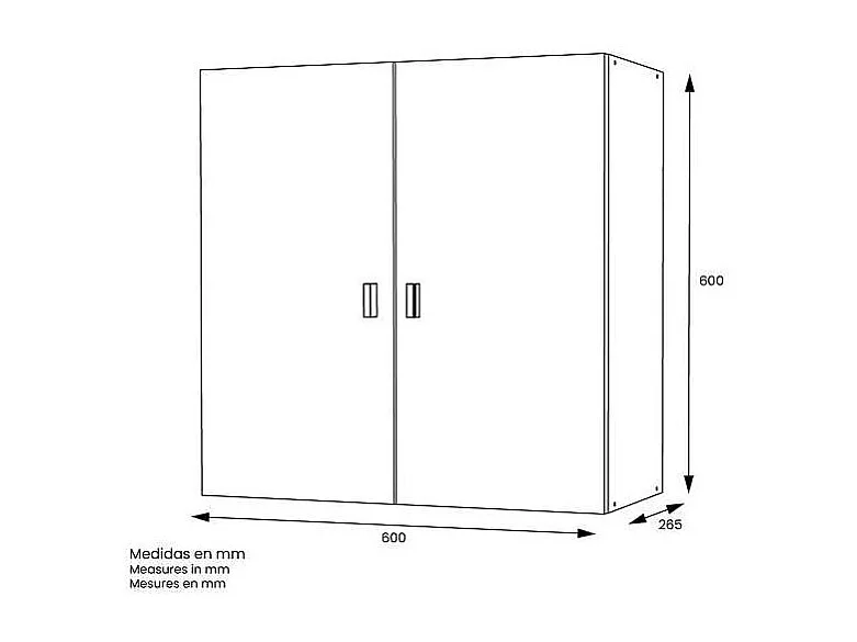 Modulo alto colgado Marbella en blanco 60 cm(ancho) 60 cm(altura) 26.5 cm(fondo)