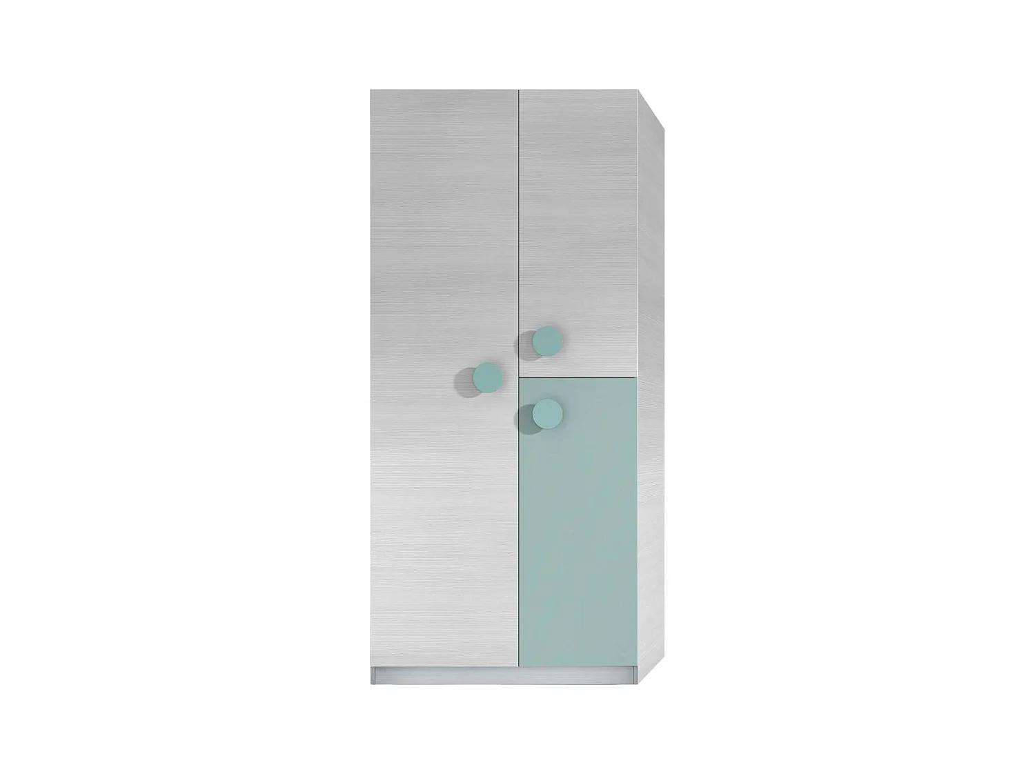 Armario ropero Violeta 3 puertas abatibles acabado blanco/verde acqua 200 cm(alto) 90 cm(a