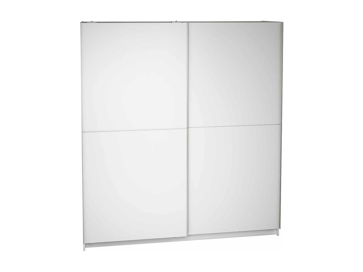 Armario 2 puertas correderas acabado en blanco poro, 200 cm(alto)180 cm(ancho)60 cm(fondo)