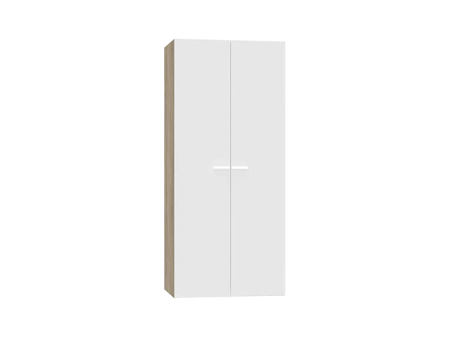 Armario ropero 2 puertas abatibles Tibet acabado roble cambrian/blanco, 79 cm(ancho) 180 c