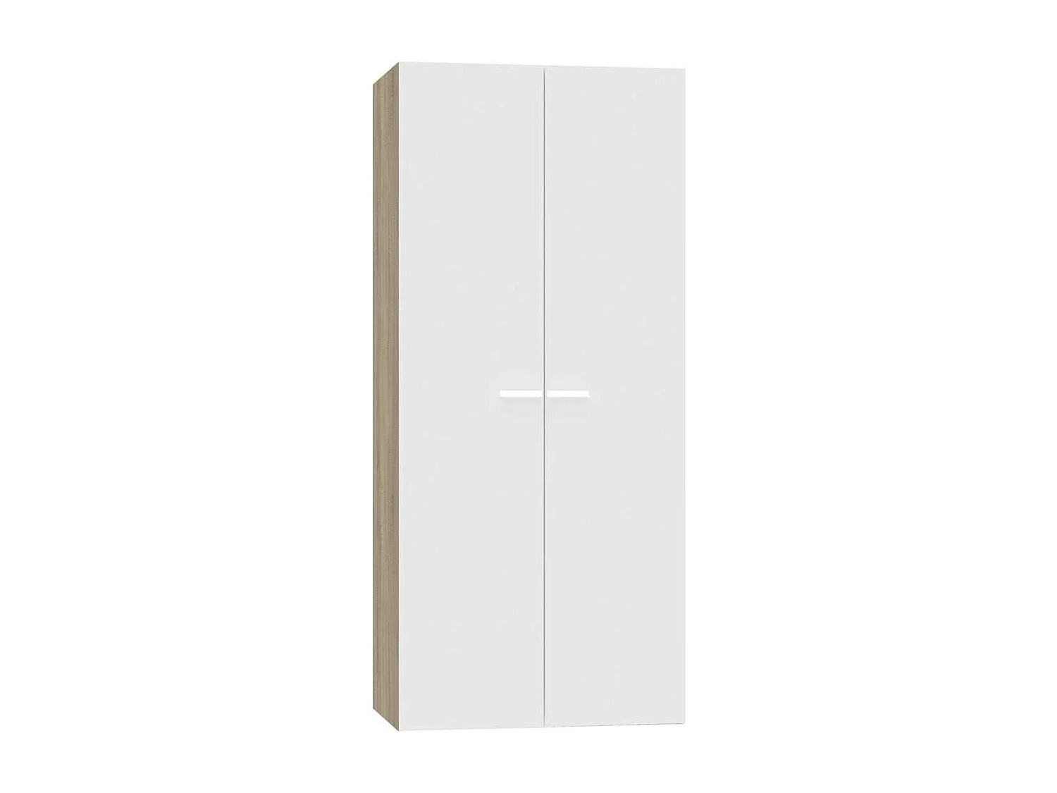 Armario ropero 2 puertas abatibles Tibet acabado roble cambrian/blanco, 79 cm(ancho) 180 c