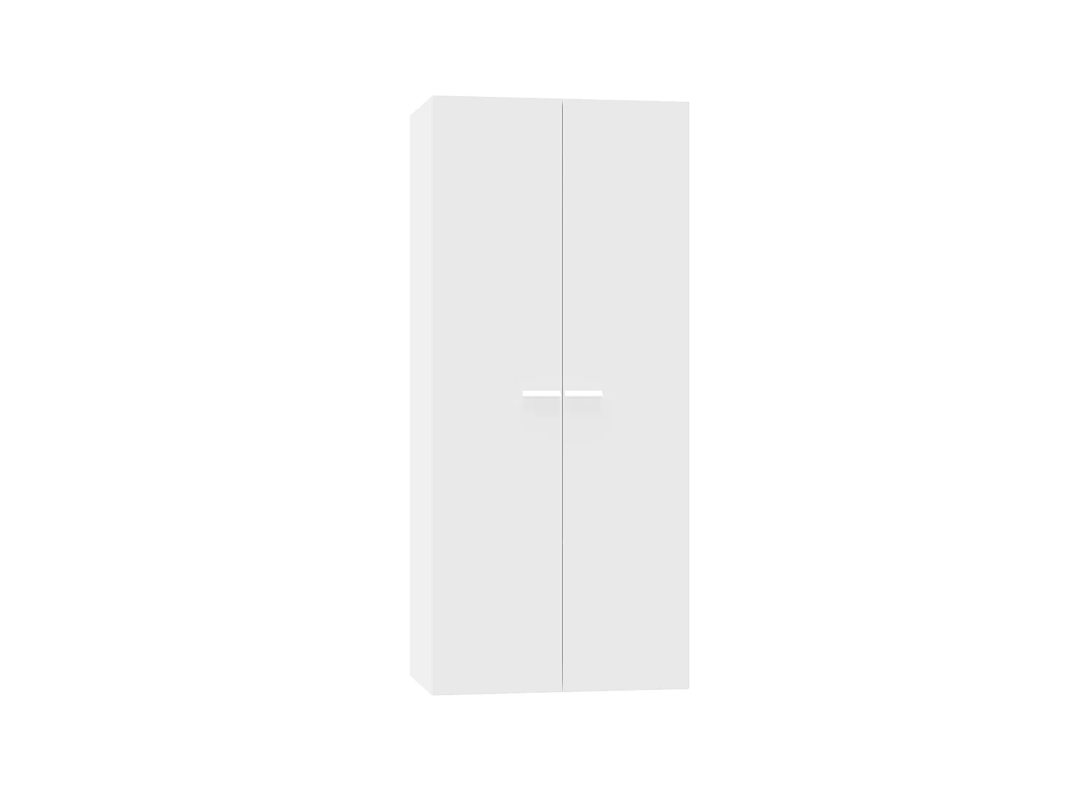 Armario ropero 2 puertas abatibles Tibet acabado blanco, 79 cm(ancho) 180 cm(altura) 52 cm