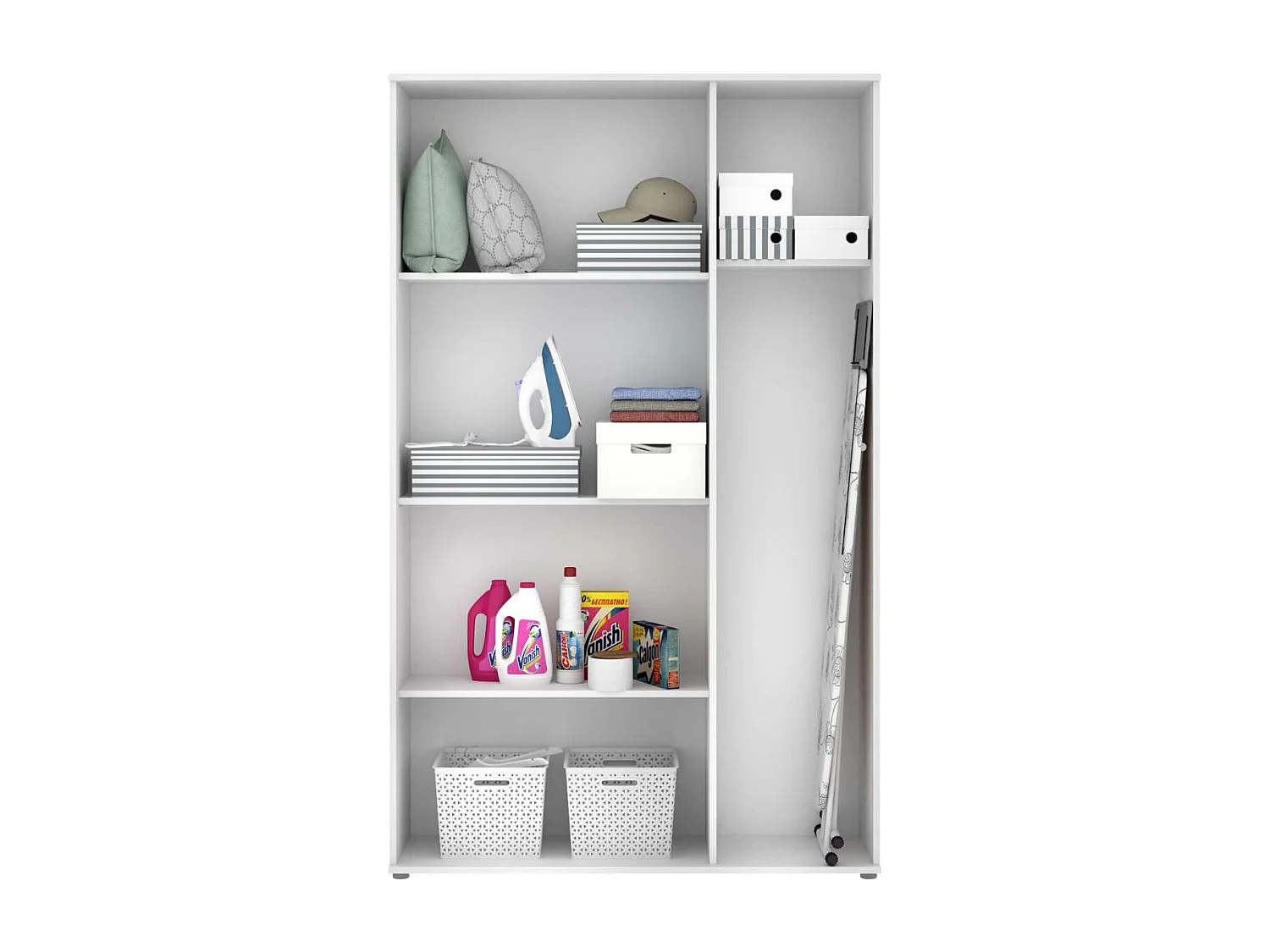 Armario multiusos Luna en acabado blanco 3 puertas 116 cm(ancho) 190 cm(altura) 35 cm(fond