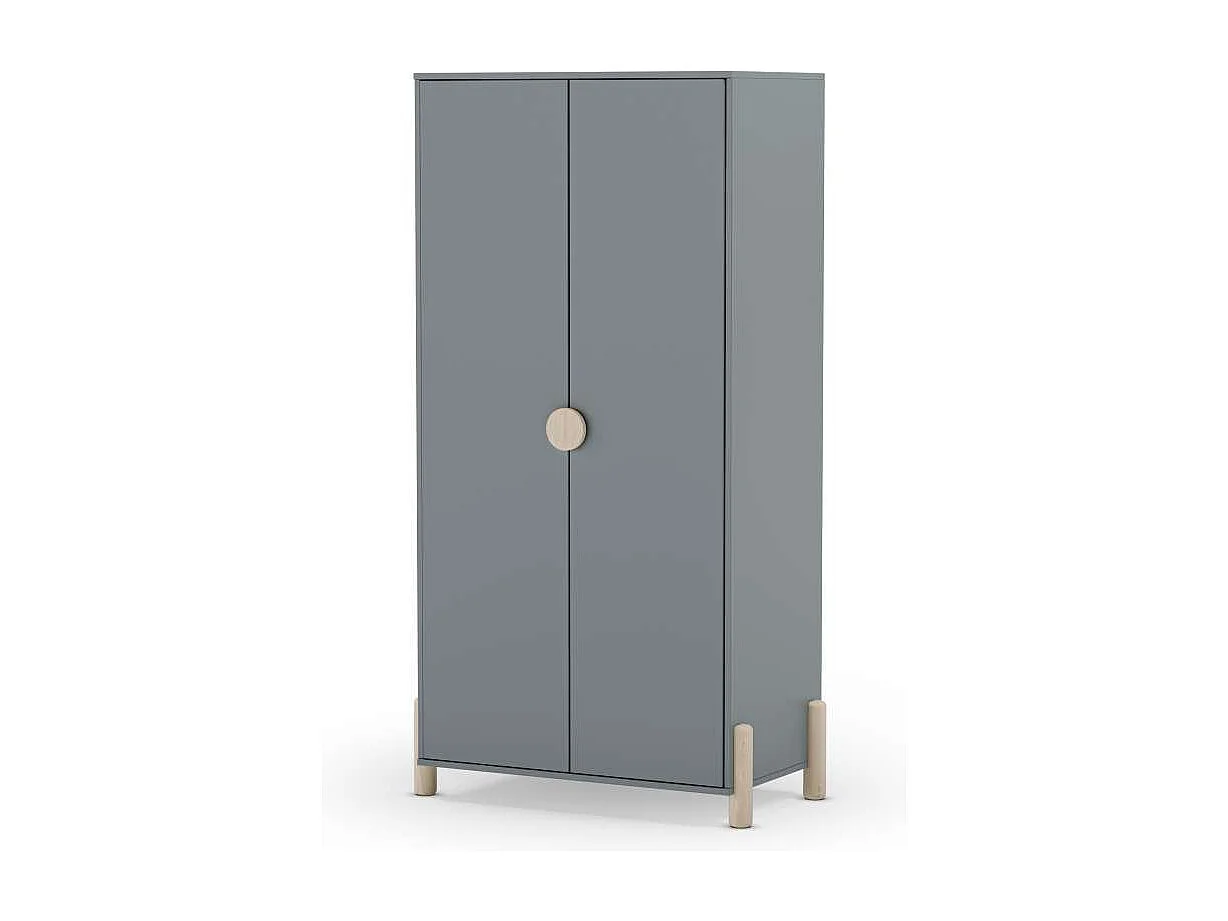 Armario 2 puertas abatible Emma acabado verde kaki/cera blanca, 92.8cm(Ancho) 45cm(Fondo)