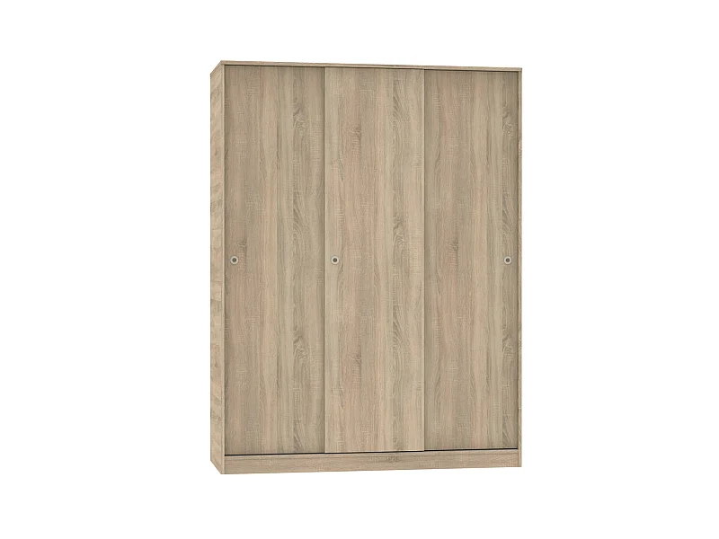 Armario ropero 3 puertas correderas Tibet acabado roble cambrian, 200 cm(alto)150 cm(ancho