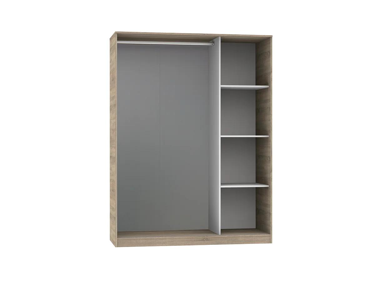 Armario ropero 3 puertas correderas Tibet acabado roble cambrian, 200 cm(alto)150 cm(ancho