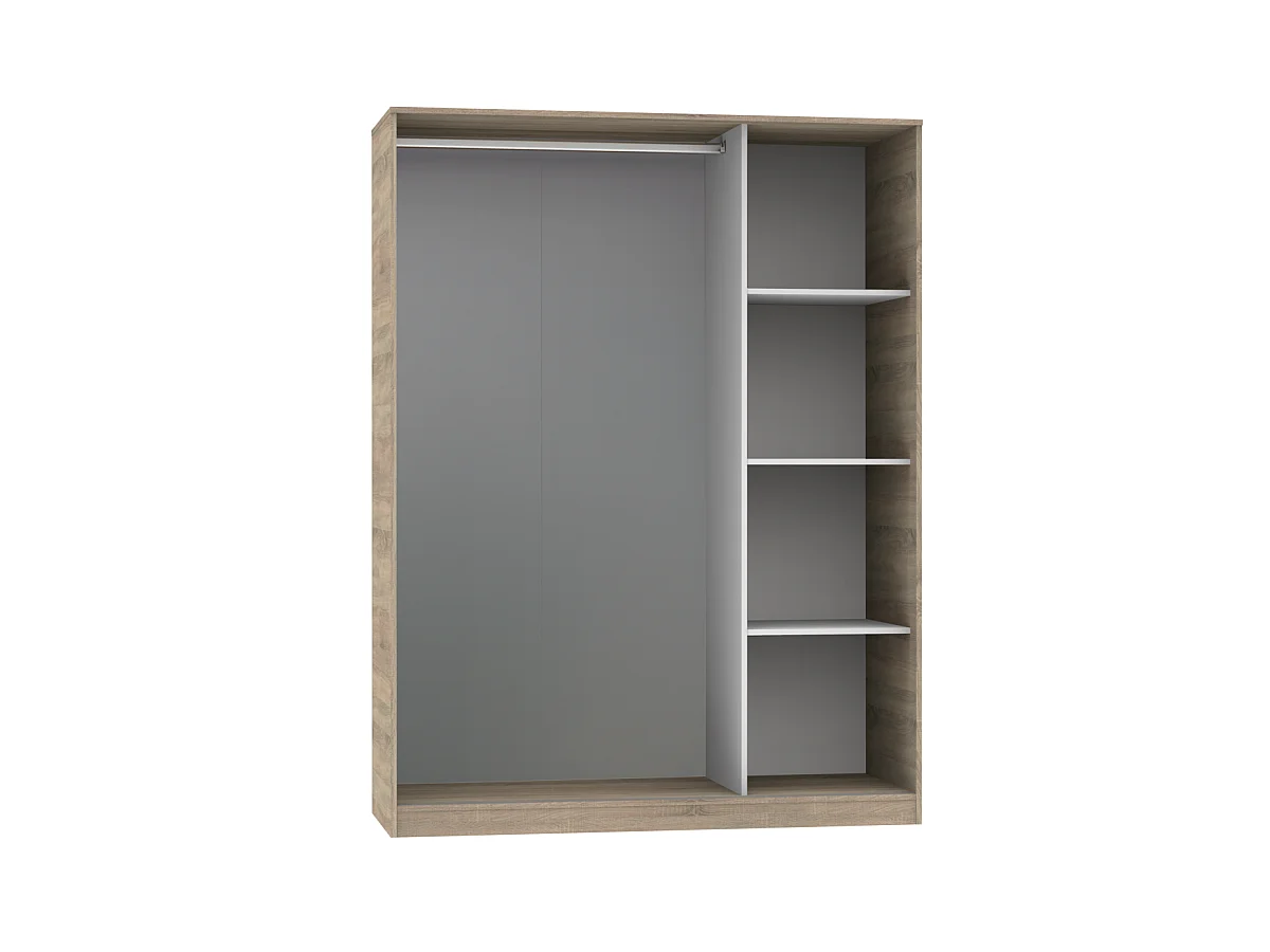 Armario ropero 3 puertas correderas Tibet acabado roble cambrian, 200 cm(alto)150 cm(ancho