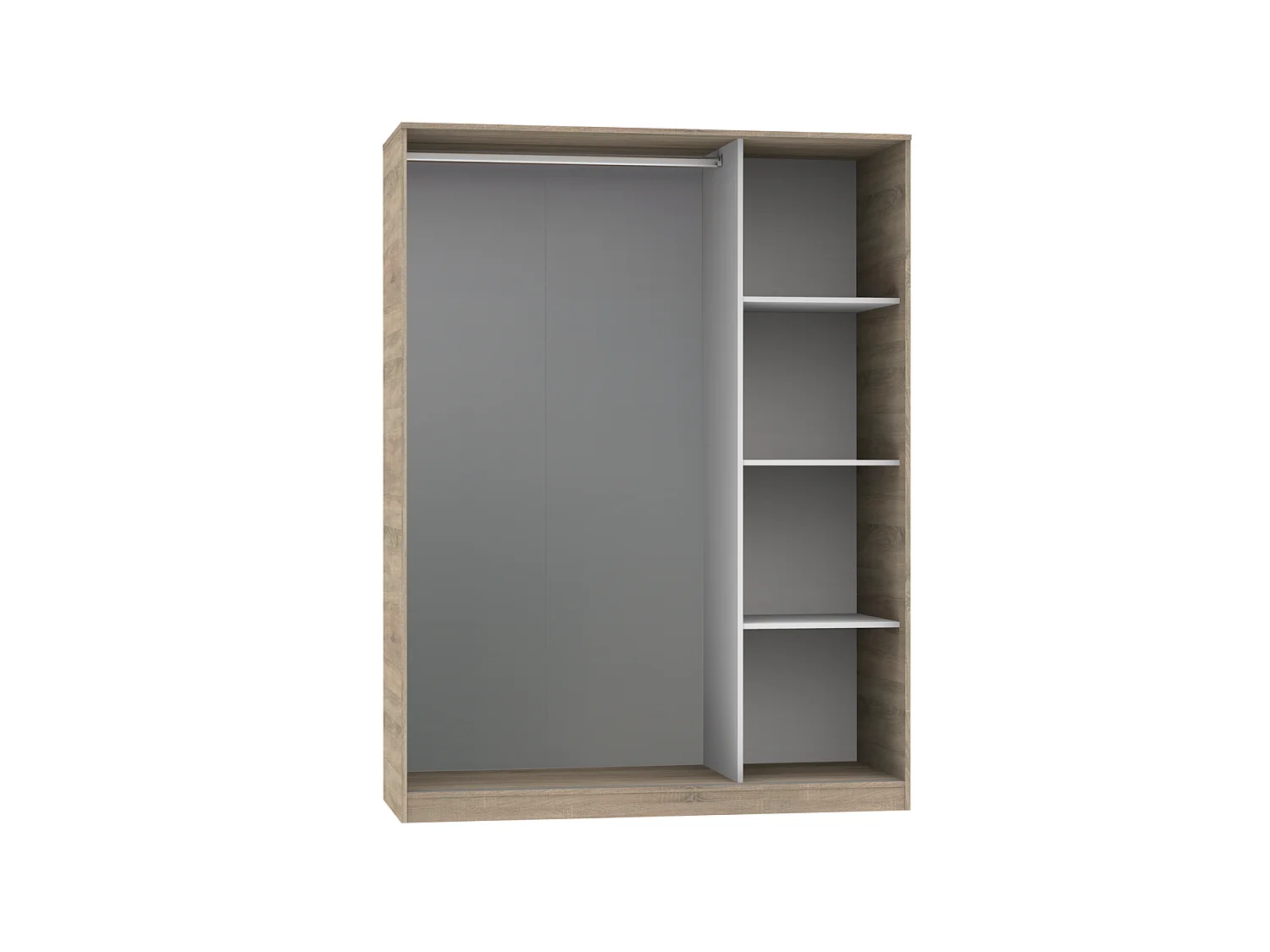 Armario ropero 3 puertas correderas Tibet acabado roble cambrian, 200 cm(alto)150 cm(ancho