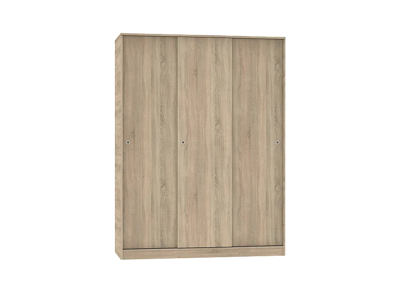 Armario ropero 3 puertas correderas Tibet acabado roble cambrian, 200 cm(alto)150 cm(ancho