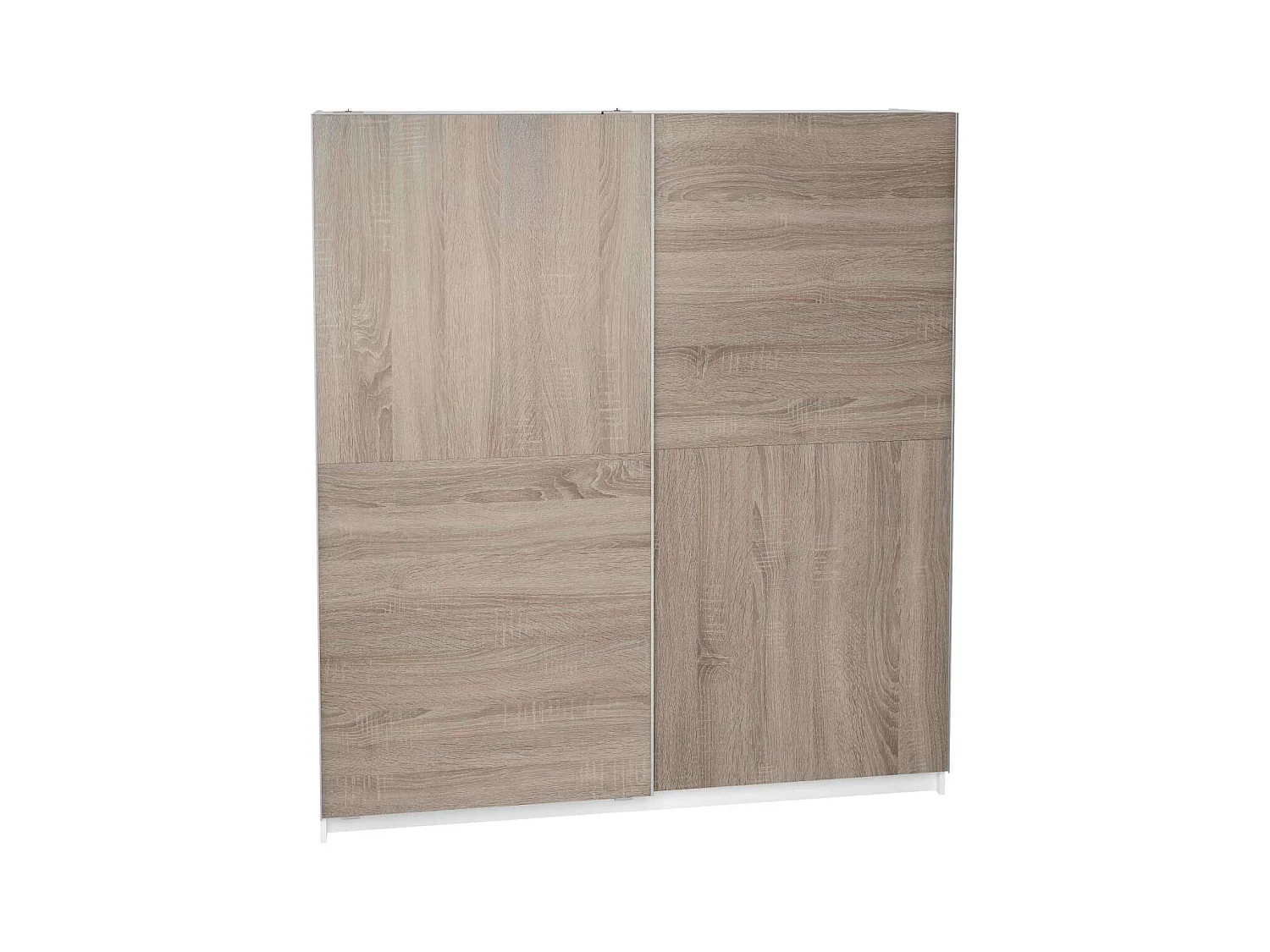 Armario 2 puertas correderas acabado en roble cortez/blanco, 200 cm(alto)180 cm(ancho)60 c