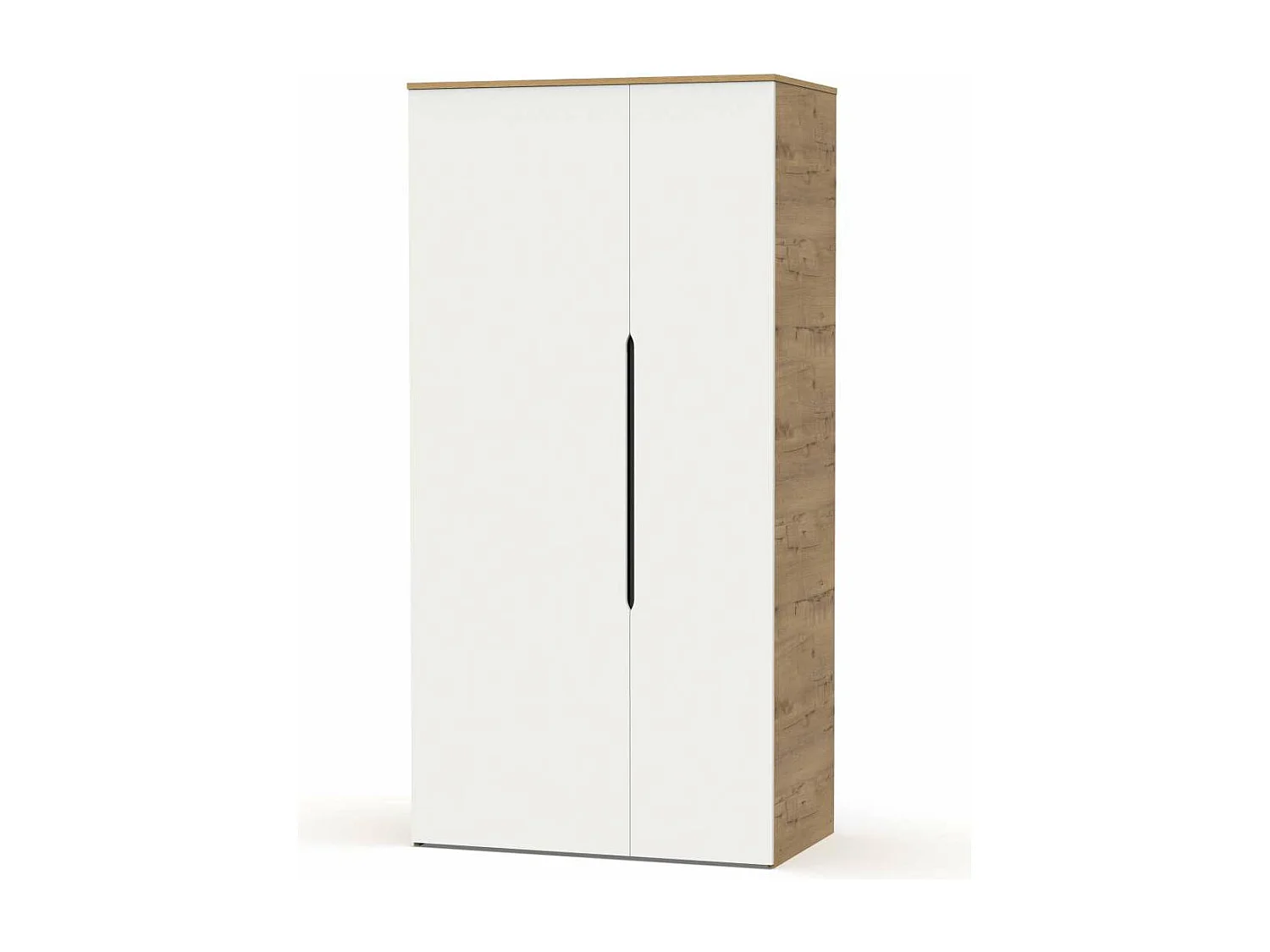 Armario ropero 2 puertas abatibles Noa acabado roble gold-blanco, 100cm(ancho) 200cm(altur