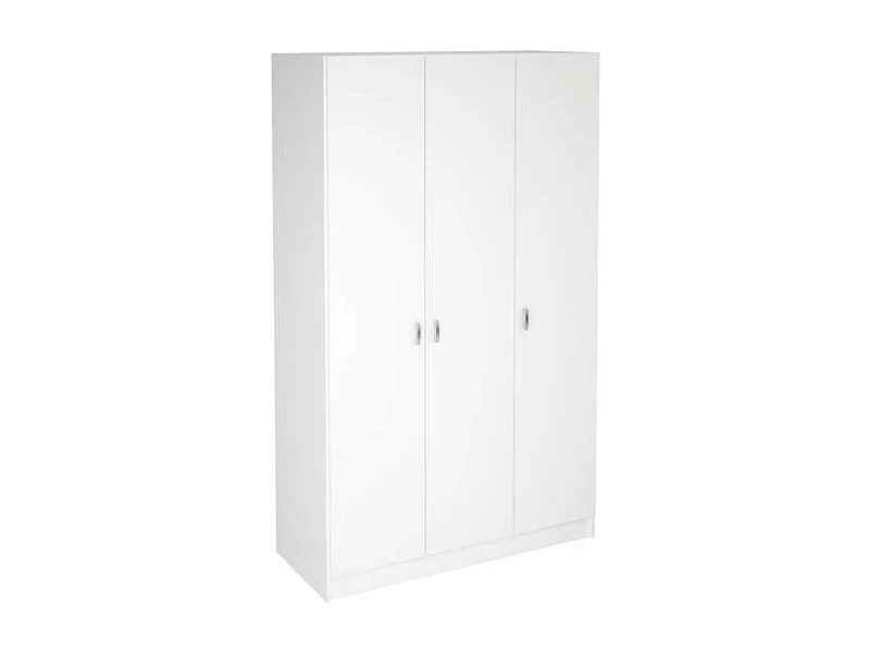 Armario 3 puertas abatibles acabado blanco soft, 200 cm(alto)128,2 cm(ancho)52 cm(fondo)