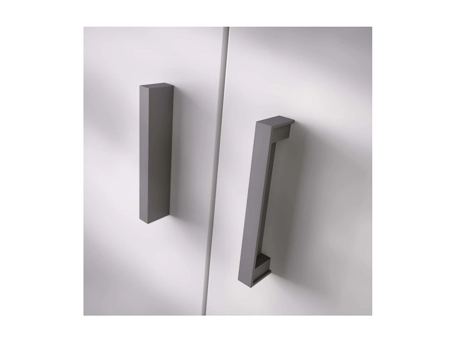 Armario multiusos Luna en acabado blanco 2 puertas 6 estantes 61 cm(ancho) 190 cm(altura)