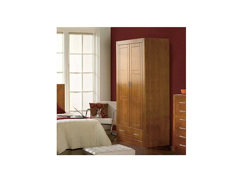 Armario ropero  madera maciza acabado cerezo 200 cm(alto)105 cm(ancho)55 cm(largo)