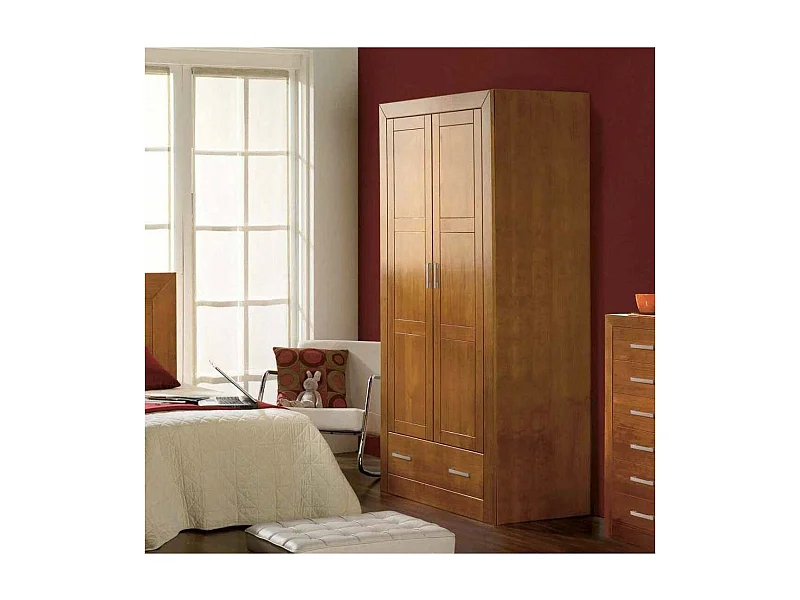 Armario ropero  madera maciza acabado cerezo 200 cm(alto)105 cm(ancho)55 cm(largo)