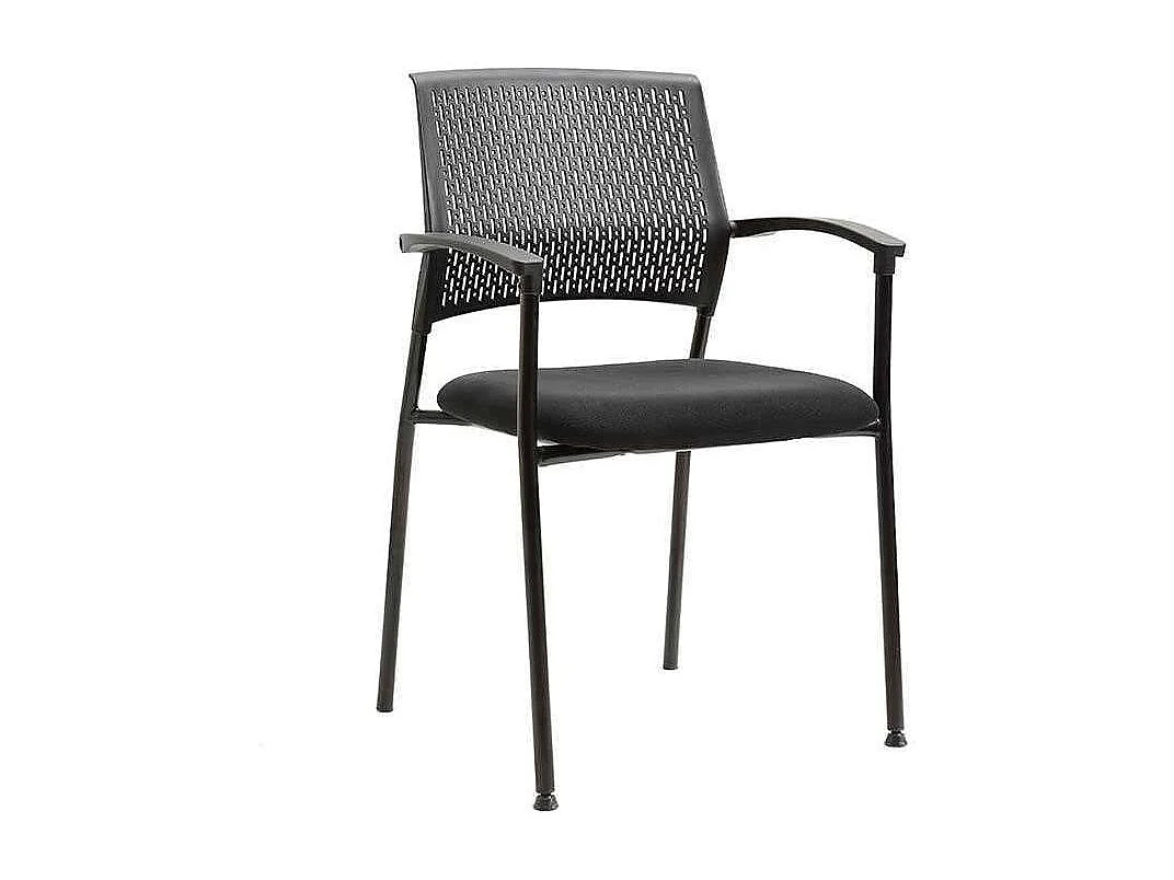 Pack de 4 sillas confidente acabado negro, 55 cm(ancho) 85 cm(altura) 55cm(fondo)