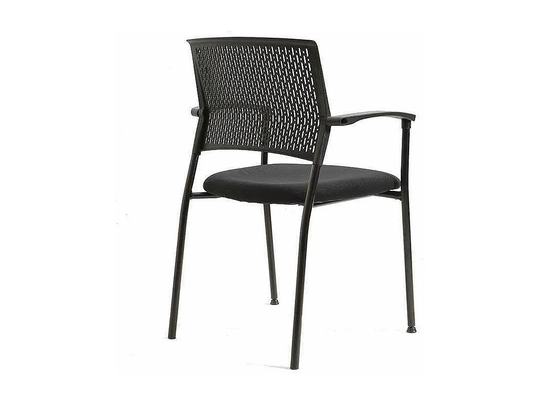 Pack de 4 sillas confidente acabado negro, 55 cm(ancho) 85 cm(altura) 55cm(fondo)