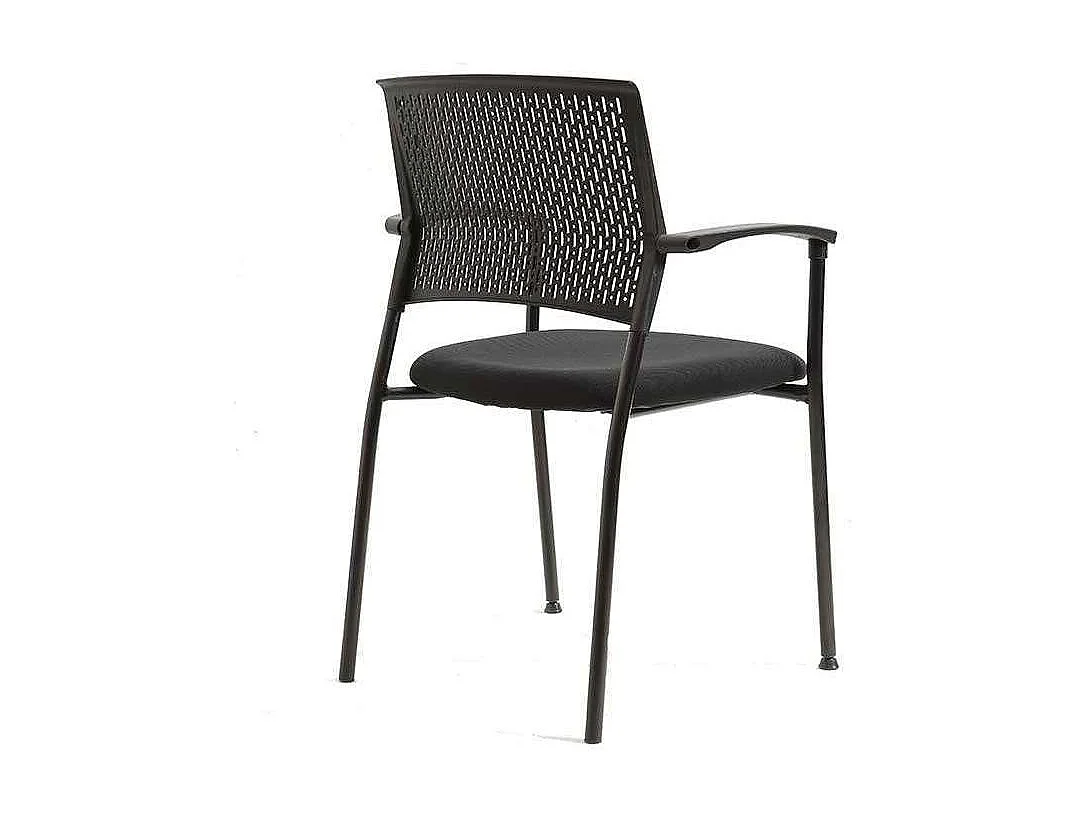 Pack de 4 sillas confidente acabado negro, 55 cm(ancho) 85 cm(altura) 55cm(fondo)