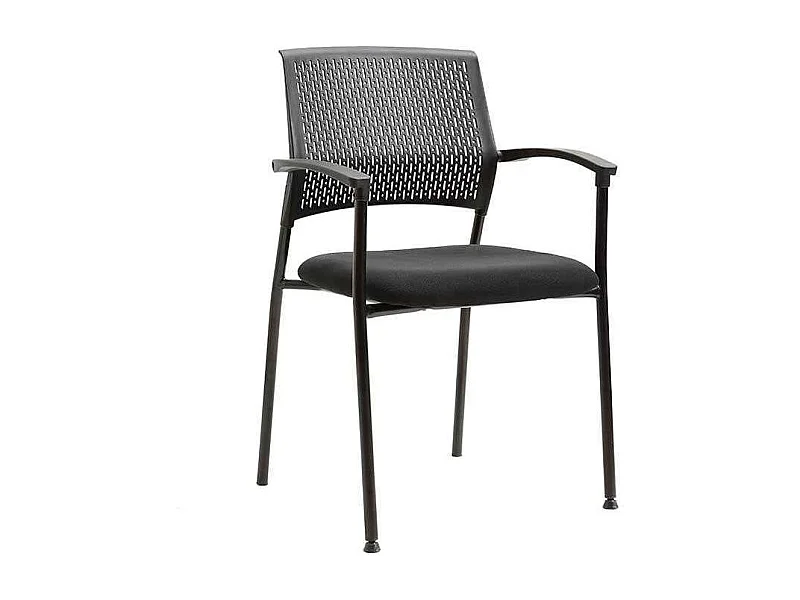 Pack de 4 sillas confidente acabado negro, 55 cm(ancho) 85 cm(altura) 55cm(fondo)